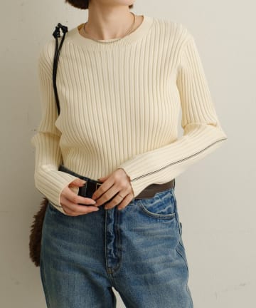 OUTLET(アウトレット) 【Omekashi】リブニット