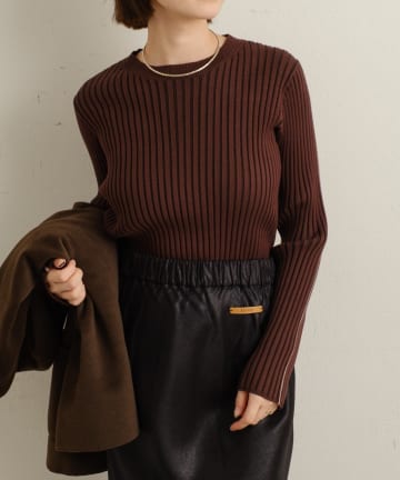 OUTLET(アウトレット) 【Omekashi】リブニット