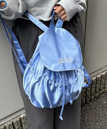 OUTLET(アウトレット) 【CIAOPANIC TYPY】H.Sロゴ刺繍サテンリュックサック