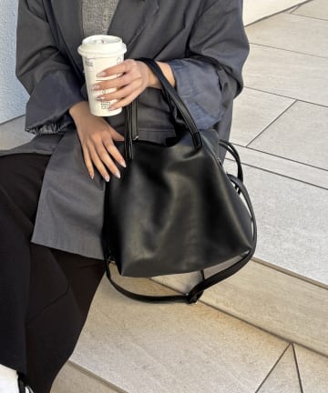 Lattice(ラティス) 巾着ショルダーバッグ