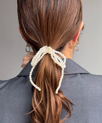 Lattice(ラティス) 【オケージョン】パールリボンヘアカフ