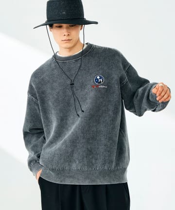 FREDY & GLOSTER(フレディ アンド グロスター) 【BOYエンブレム刺繍】Wフェイス フェードプルオーバーニット
