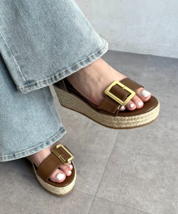 prose verse(プロズヴェール) バックルベルトジュート厚底サンダル