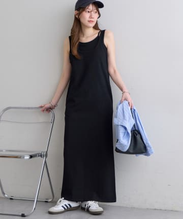 DISCOAT(ディスコート) カップ付キャミセットUネックノースリワンピース