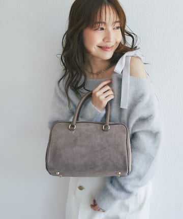 La boutique BonBon(ラブティックボンボン) 【オウレンティ】スエードダブルハンドルバッグ