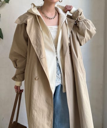 DOUDOU(ドゥドゥ) ボンディングジップフーディー