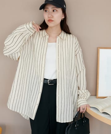 DISCOAT(ディスコート) 【marusara】モールストライプシャツ