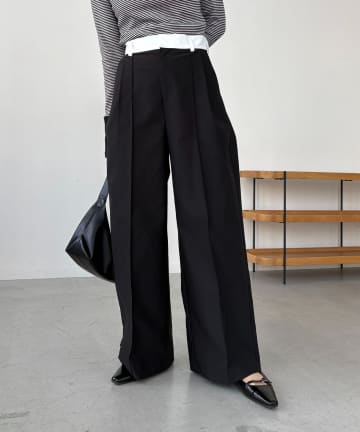 CAPRICIEUX LE'MAGE(カプリシュレマージュ) 〈C.L〉バイカラーウエストパンツ