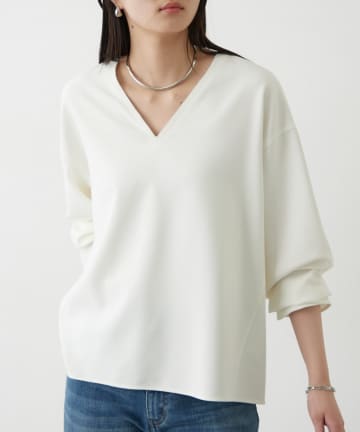 LOUNGEDRESS(ラウンジドレス) ダブルクロスVブラウス