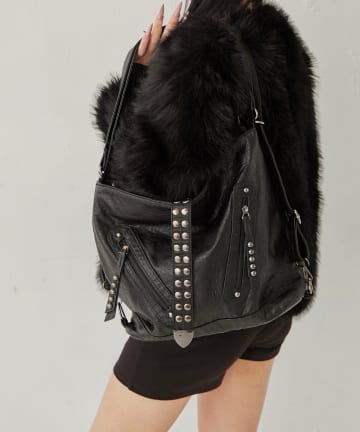 WHO’S WHO gallery(フーズフーギャラリー) 2-WAY DOT STUDS RIMP BAG