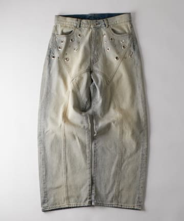 WHO’S WHO gallery(フーズフーギャラリー) GROMMET SWITCHING BLEACHED/BLASTED DENIM