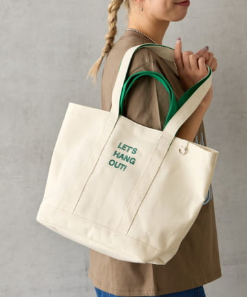 BIRTHDAY BAR(バースデイバー) ロゴ刺繍キャンバストートバッグ