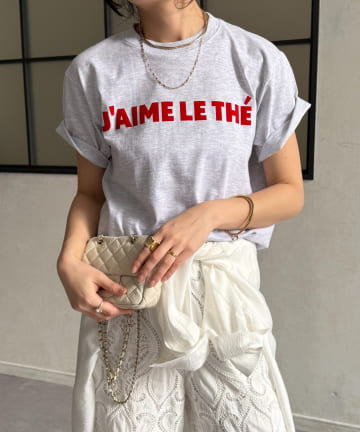 DOUDOU(ドゥドゥ) JAIMELETHEフロッキーロゴTEE