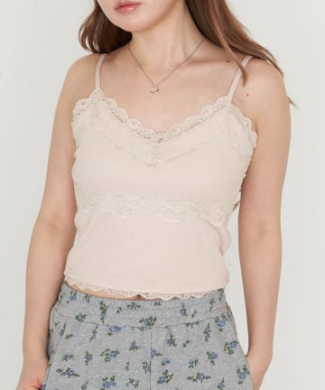 RAY CASSIN(レイカズン) パット付レースキャミ