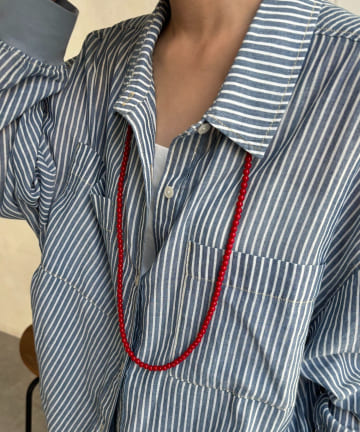 DOUDOU(ドゥドゥ) カラーボールチェーンネックレス