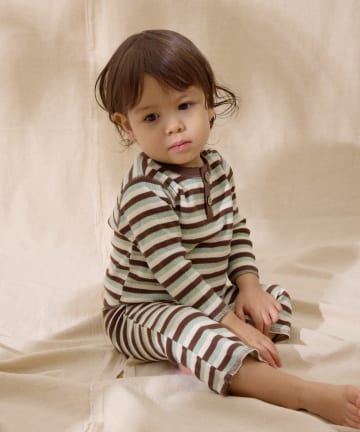 CIAOPANIC TYPY(チャオパニックティピー) 【BABY】【Qinn】ボーダーワッフルレギンスパンツ