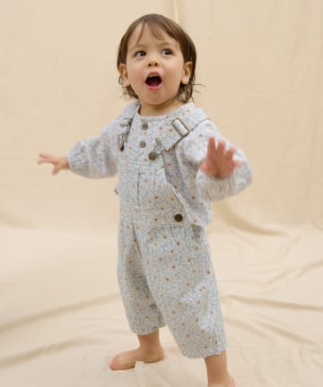 CIAOPANIC TYPY(チャオパニックティピー) 【BABY】【Qinn】ムジ柄ダックサロペット：80～100cm