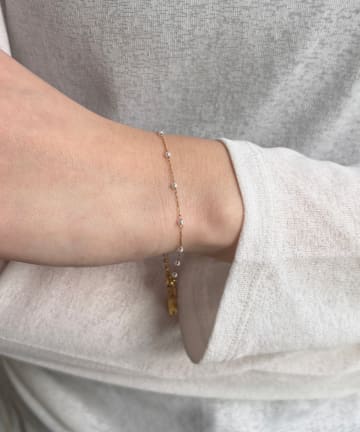 Lattice(ラティス) <ステンレス>華奢パールブレスレット