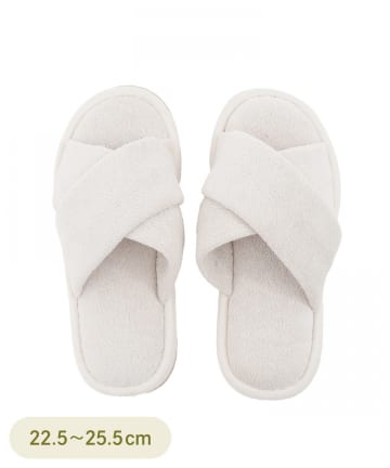 3COINS(スリーコインズ) パイルクロススリッパ