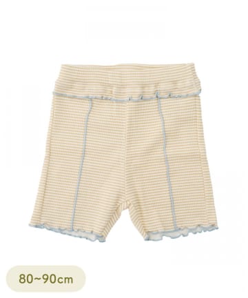 3COINS(スリーコインズ) リブショートパンツ：80～90cm