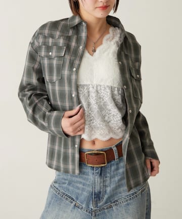 WHO’S WHO gallery(フーズフーギャラリー) チェックウエスタンシャツ