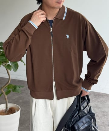 CPCM(シーピーシーエム) 【U.S. POLO ASSN.】鹿の子ジップブルゾン