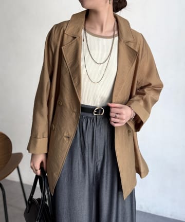 Chez toi(シェトワ) シアーテーラードジャケット