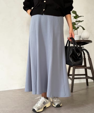 Chez toi(シェトワ) 梨地セミフレアスカート