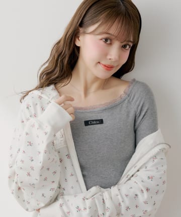 Chico(チコ) カップ付きレースコンパクトトップス