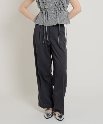 w closet(ダブルクローゼット) フリルスラックスパンツ