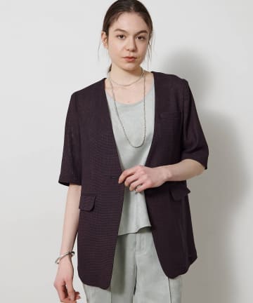 Whim Gazette(ウィム ガゼット) 【Drawing Numbers】カラミハーフスリーブジャケット