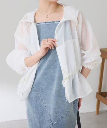 COLLAGE GALLARDAGALANTE(コラージュ ガリャルダガランテ) 【ドロスト付き/150g】リップストップシアーパーカー