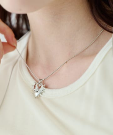 Kastane(カスタネ) 【fiw./3.12(木)12:00発売/WEB先行】スネークアレンジハートネックレス