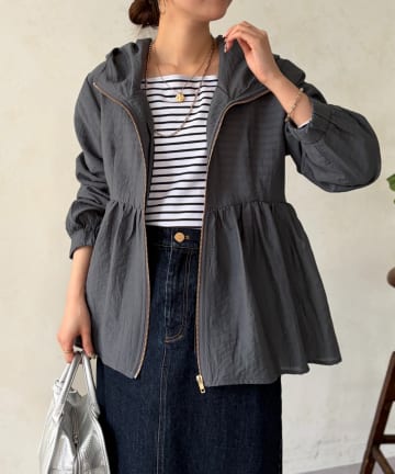 Chez toi(シェトワ) シアーペプラムブルゾン