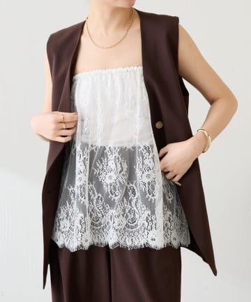 COLLAGE GALLARDAGALANTE(コラージュ ガリャルダガランテ) 【PAPILLONNER/パピヨネ】レースレイヤードミニスカート