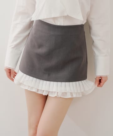 Chico(チコ) 【セットアップ対応】フリルレイヤードミニスカート