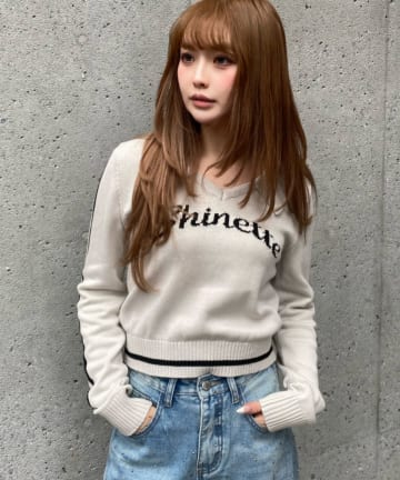 RAY CASSIN(レイカズン) スキッパーラインロゴニット