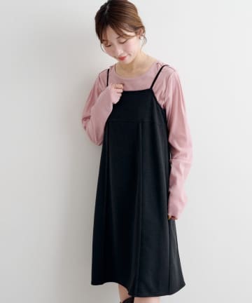 OUTLET(アウトレット) 【Kastane】B ニットライクスウェットキャミワンピース