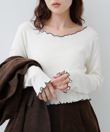 OUTLET(アウトレット) 【Kastane】もちもちメロウニットプルオーバー