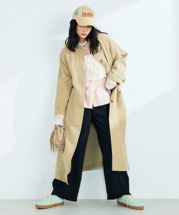 FREDY & GLOSTER(フレディ アンド グロスター) リネン混タンブラーステンカラーコート