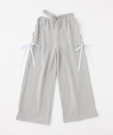 one after another NICE CLAUP(ワンアフターアナザー ナイスクラップ) 【セットアップ可能】サイドカットレースアップスウェットパンツ