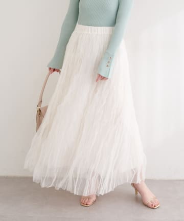 natural couture(ナチュラルクチュール) チュールクリンクルスカート