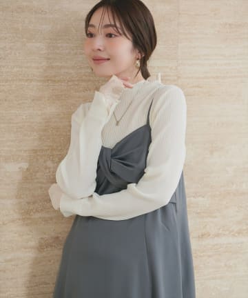 natural couture(ナチュラルクチュール) 袖口シアープリーツTOPS