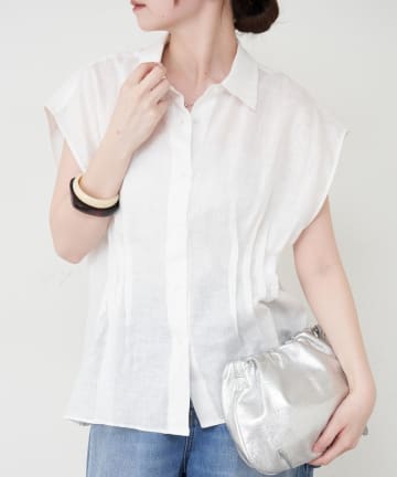 russet(ラシット) リネンタックドウエストシャツ