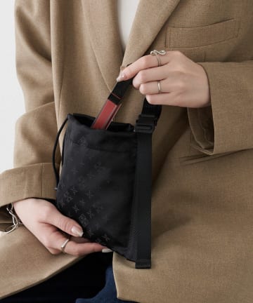 russet(ラシット) ナイロンジャガード巾着ポーチ S