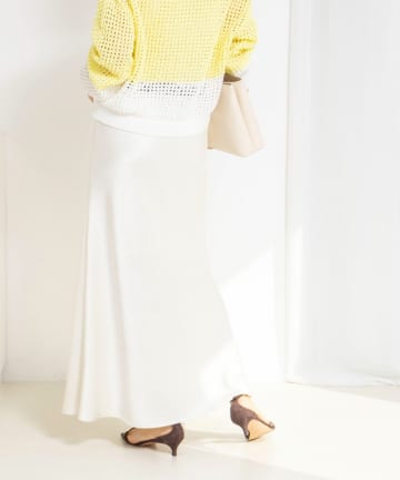 NOLLEY'S(ノーリーズ) ウォッシャブルサテンナロースカート