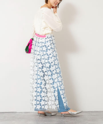 NOLLEY'S(ノーリーズ) 45th limited editionウォッシャブルスターフリンジキャミワンピ