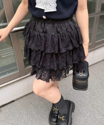 NICE CLAUP / OLIVE des OLIVE OUTLET(ナイスクラップ  / オリーブ デ オリーブ アウトレット) 【Another Branch】ティアードミニスカート