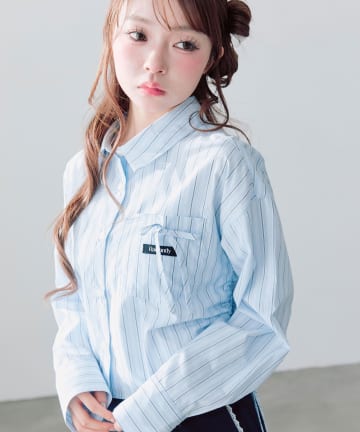 OLIVE des OLIVE(オリーブ デ オリーブ) タグ付きショートシャツ