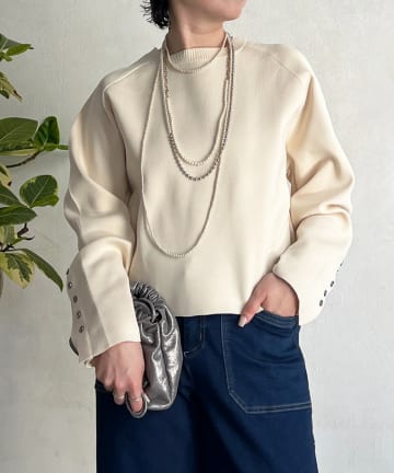 un dix cors(アンディコール) ランタンスリーブニット